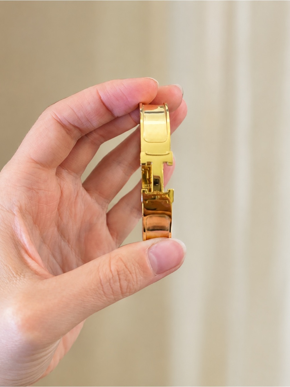 Hermes Gold Clic Clac Bracelet